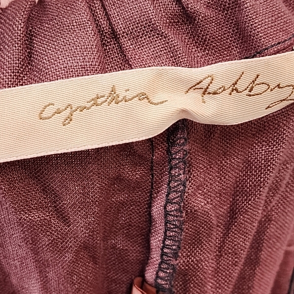 Cynthia Ashby Women's 100% Linen Relaxed Straight Ankle Pant - XL - Picture 4 of 8